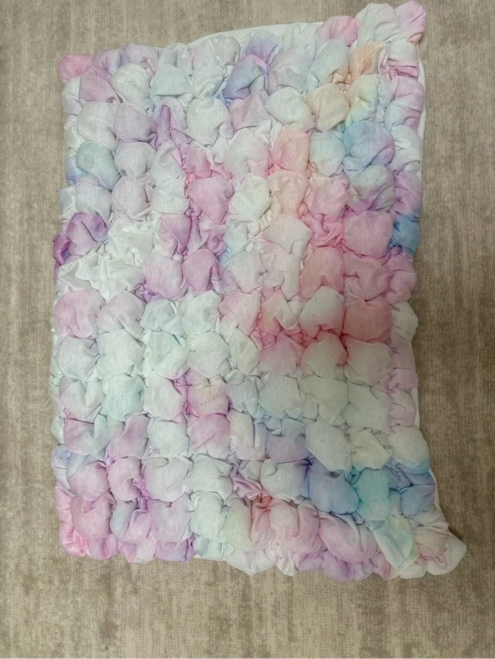 Pottery Barn Teen Pastel Tie-Dye Pillow Covers. Marshmallow quilt sham covers.